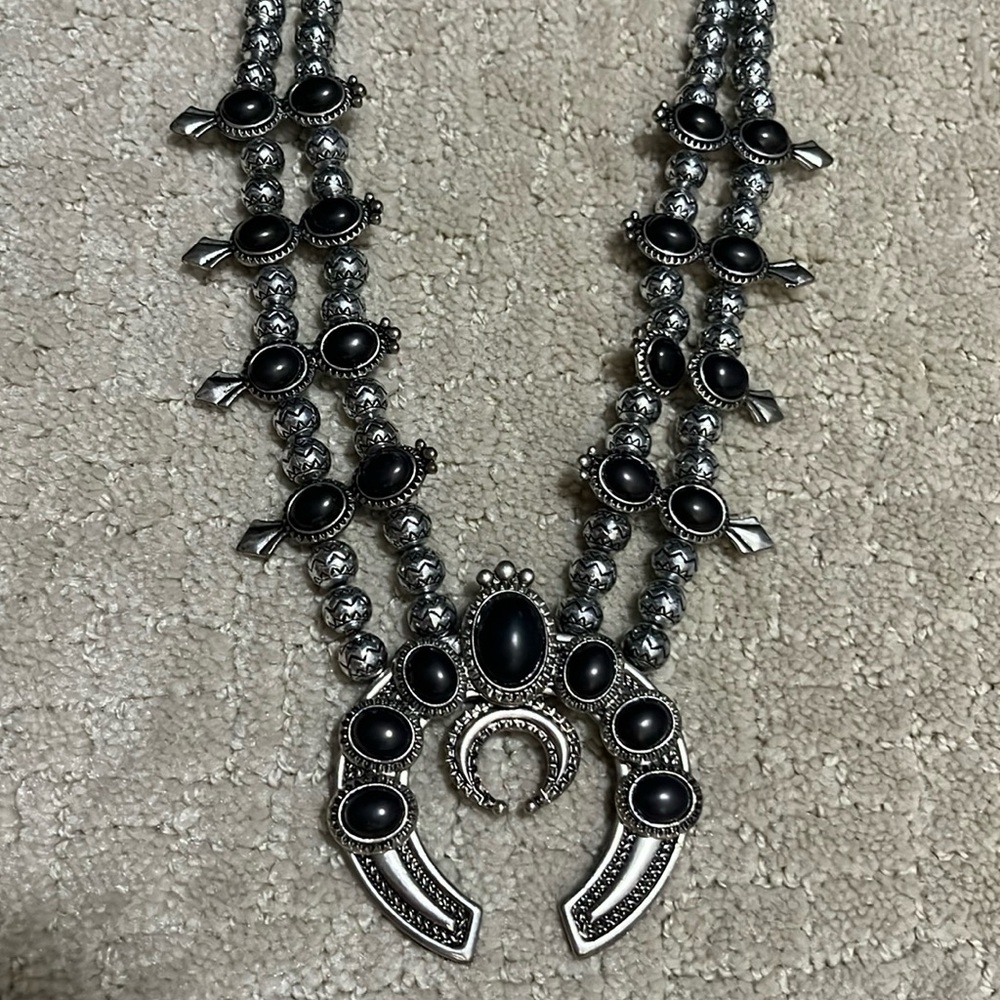 Western squash blossom necklace